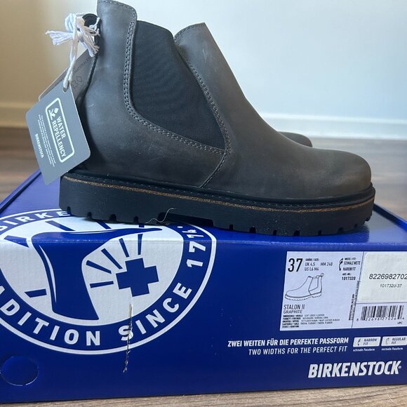 Birkenstock "Stalon" WATER REPELLENT  Nubuck Leather BOOTS in GRAPHITE 37 - Picture 9 of 10